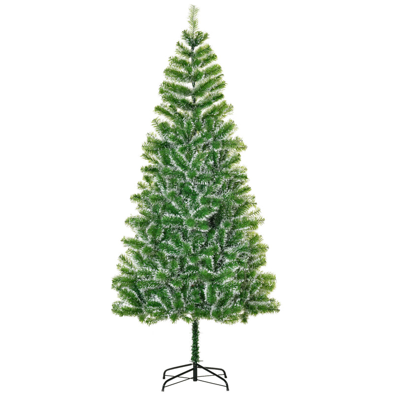 7ft green artificial Christmas tree with metal stand