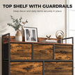 HOMCOM Chest of Drawers with 7 Drawers, Industrial Fabric Storage Unit with Top Shelf and Steel Frame for Bedroom – view 5
