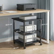 Black 3-tier mobile printer stand – image 3