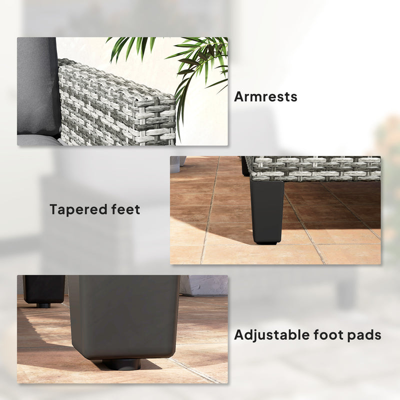 2-seater rattan garden sofa – image 7