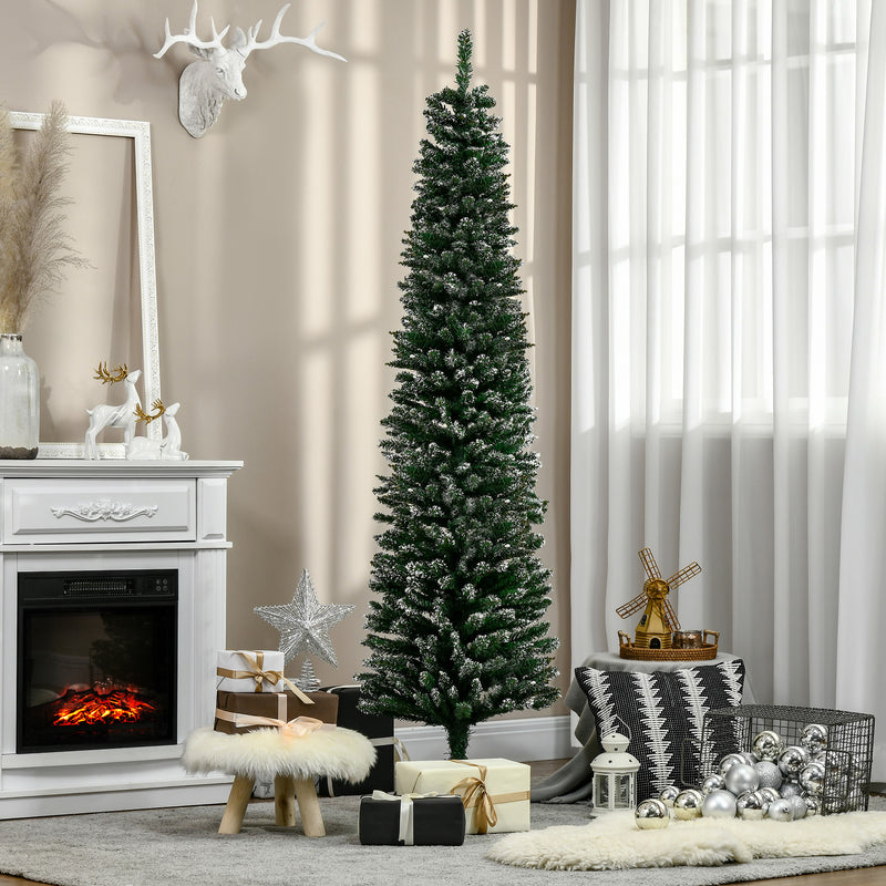 6ft snow-dipped pencil Christmas tree – image 8