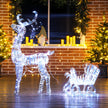 Close-up of the reindeer bows and decorative details