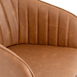 Close-up of the channel-stitched back and padded seat