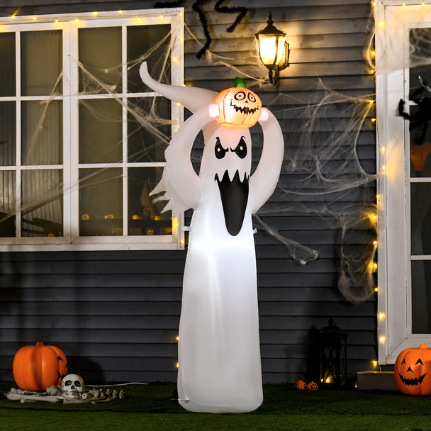 1.8m Inflatable Floating Ghost & Pumpkin with LED Lights – image 2 of 9