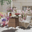 Round rattan garden table – image 9