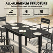 Extending aluminium garden table black – image 5