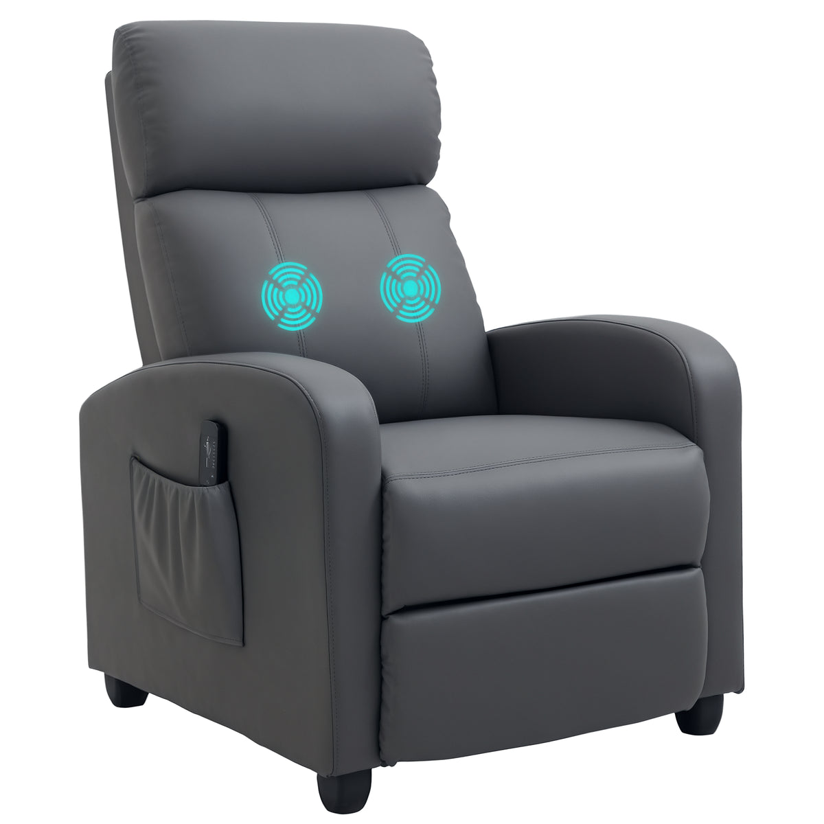 150° 2-Point Massage Recliner Chair – Grey