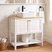 White & oak under sink cabinet – image 2