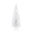HOMCOM 5ft Unlit Artificial Christmas Tree, Pencil Slim Xmas Tree with Solid Stand and Realistic Branches, White – view 10