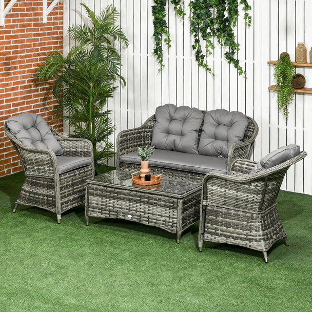 4-piece rattan sofa set – image 2