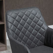 Leather-feel fabric swivel office chair – image 7