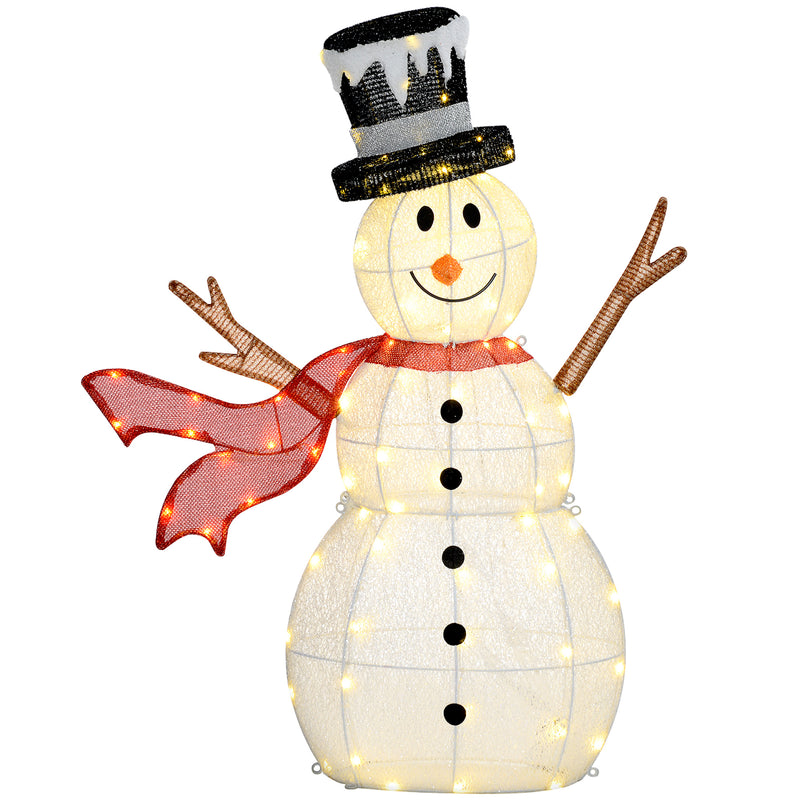 3ft Light-Up Snowman Christmas decoration on a white background