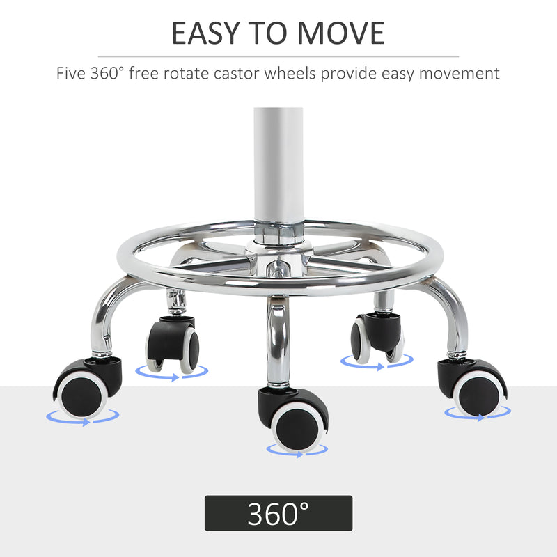 Black round rolling stool – image 7