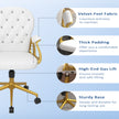 Cream velvet tufted office chair – image 6
