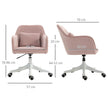 Velvet desk chair with massage pillow – image 3