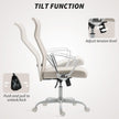 HOMCOM Fabric High Back Office Chair - Cream White – view 5