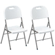 Outsunny Set of Two Foldable Outdoor Chairs - White – view 10
