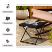 Folding rattan side table – image 4