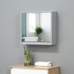 Grey double door mirror cabinet – image 9