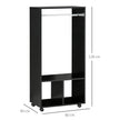 60 cm black open wardrobe – image 3