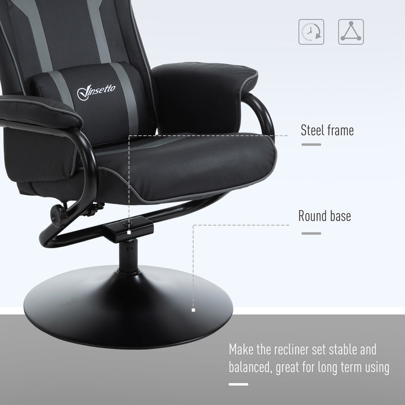 Gaming recliner and footstool set – image 7