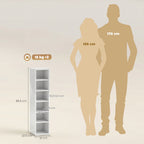 Set of 2 CD Media Display Shelf Unit Tower Rack with Adjustable Shelves, High Gloss White