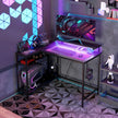 L-shaped LED gaming desk – image 9