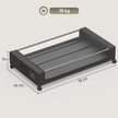 HOMCOM 40L Under Bed Storage On Wheels Pack of 2, Fabric Rolling Under Bed Drawers with Clear Lid, Zip, Steel Frame – view 3
