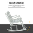 White rocking garden bench – image 4