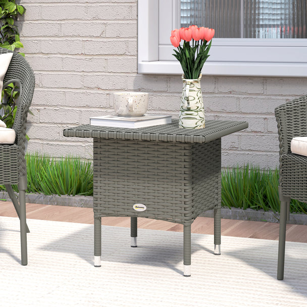 Square rattan side table – image 2