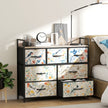 Wide 7-drawer fabric chest of drawers – image 2