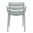 back of the Velo French grey carver chair showing the curved slats