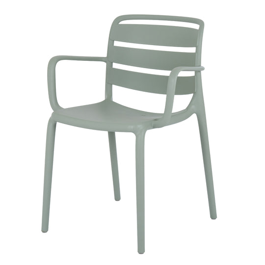 Velo French grey carver chair, three-quarter view