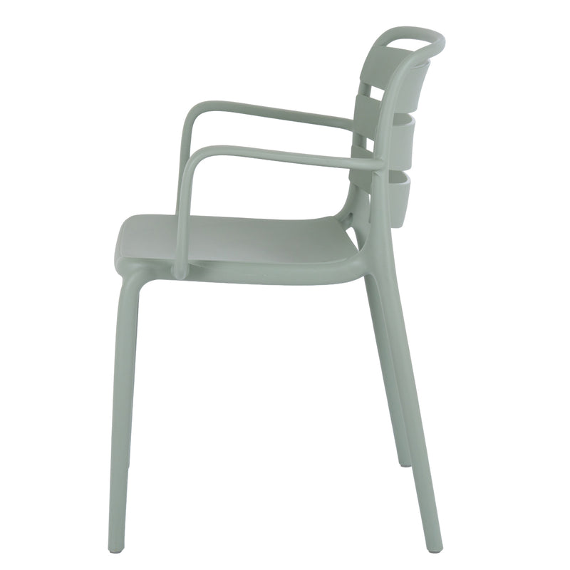side view of the Velo French grey carver chair