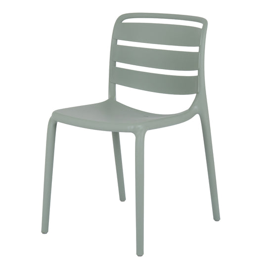 Velo French grey chair, three-quarter view