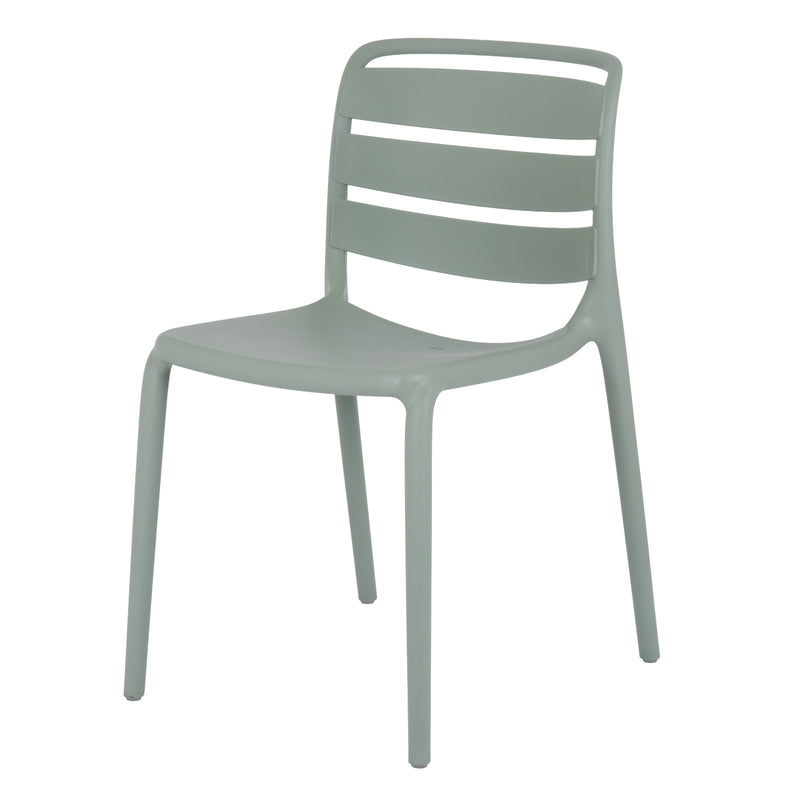 Velo French grey chair, three-quarter view