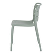 side view of the Velo French grey chair