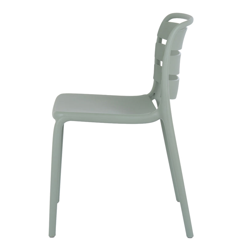 side view of the Velo French grey chair