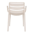 back of the Velo putty carver chair showing the curved slats