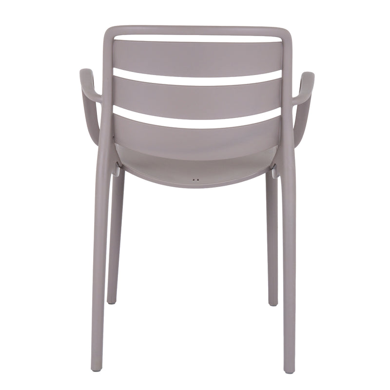 back of the Velo stone carver chair showing the curved slats
