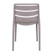 back of the Velo stone chair showing the curved slats