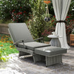Rattan recliner with footstool – image 10