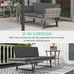 2-in-1 rattan sofa daybed – image 4