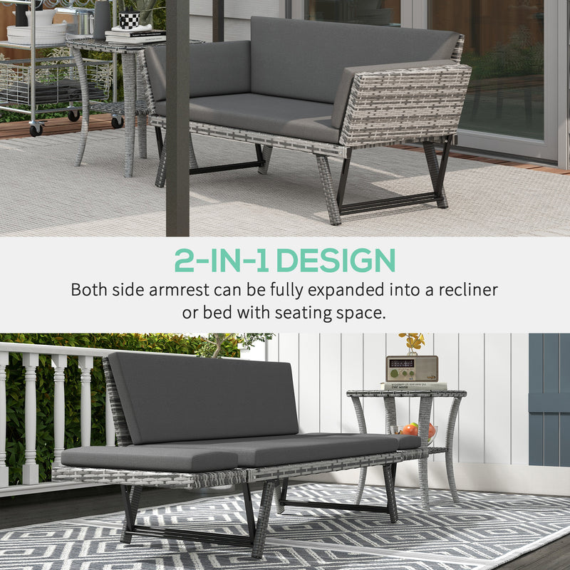 2-in-1 rattan sofa daybed – image 4