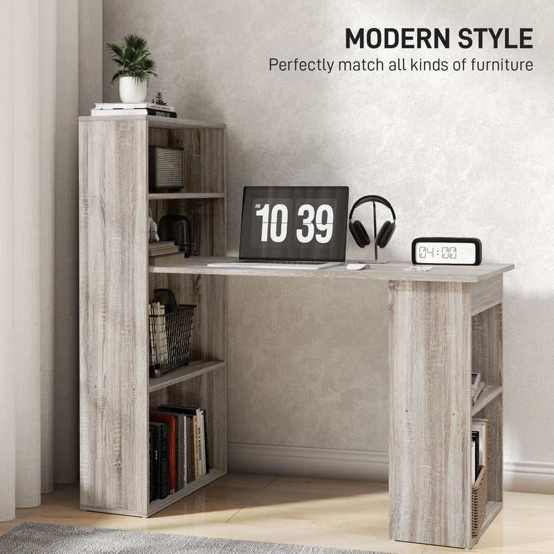 Computer desk with bookshelves – image 4