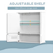 White mirror cabinet with vented base – image 5