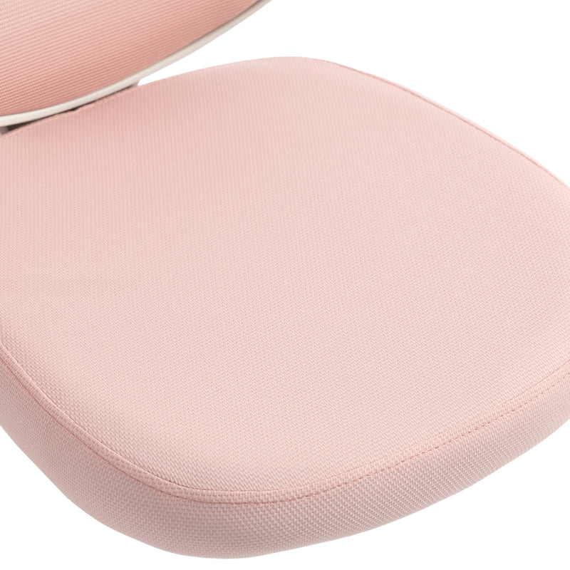 HOMCOM Office Chair, Armless Computer Desk Chair with Breathable Mesh, Adjustable Height, Swivel Wheels, Pink – view 10