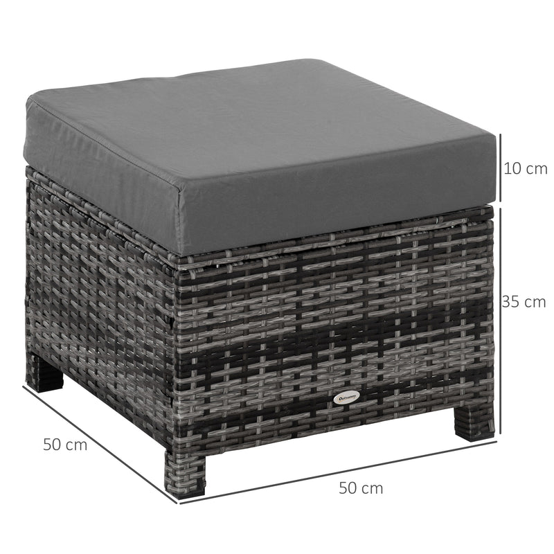 Rattan footstool ottoman – image 3