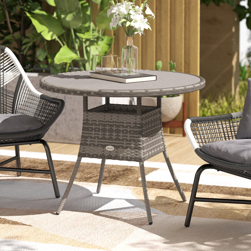90 cm rattan garden dining table – image 10