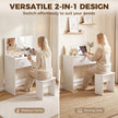 Flip-top dressing table with stool – image 4